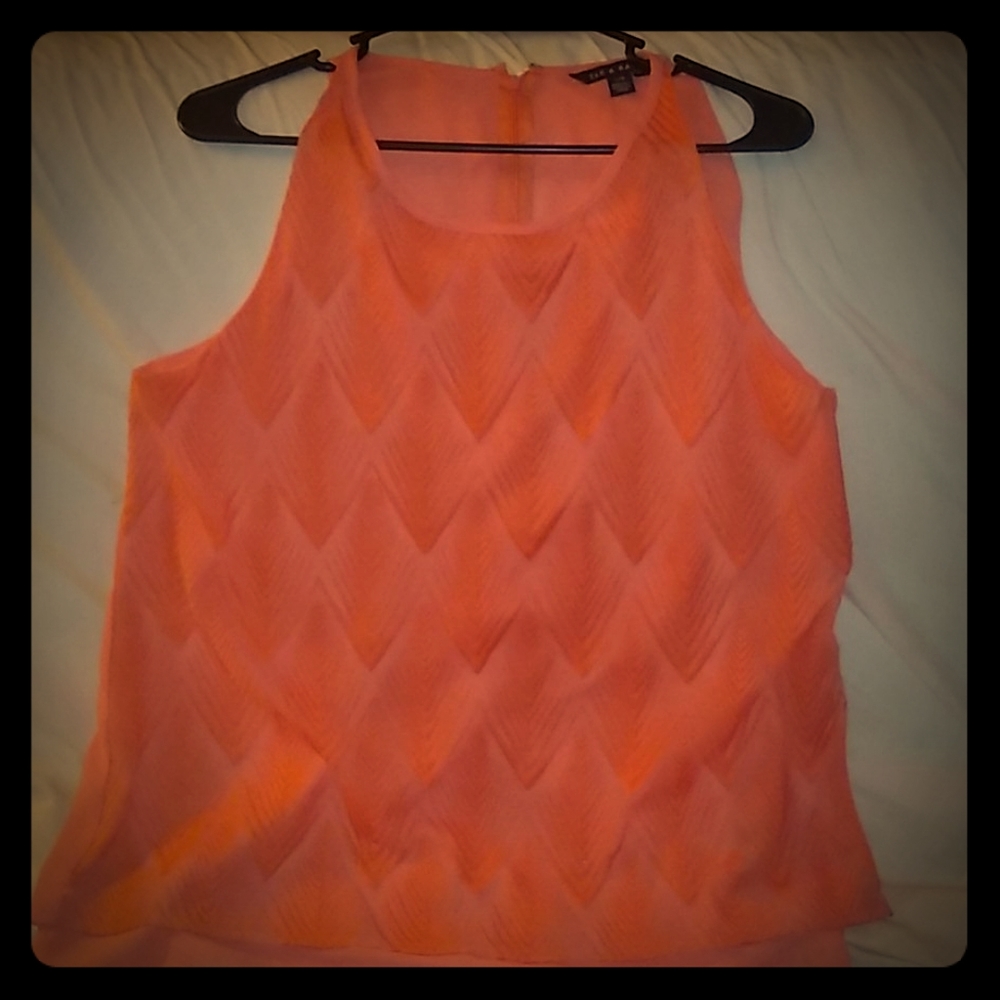 Sleeveless tank blouse double layered